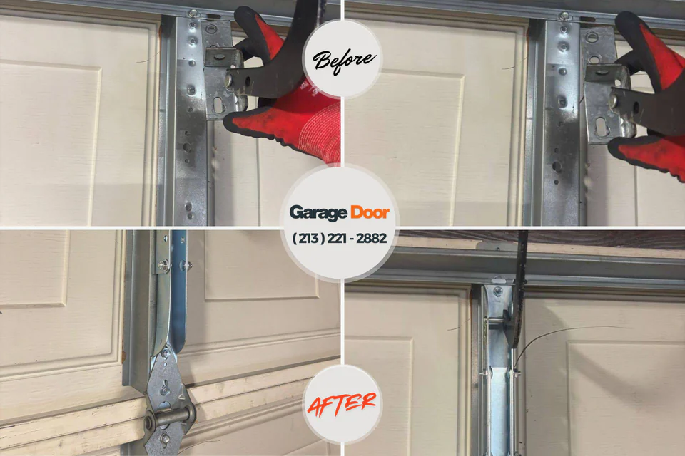 Before and after: garage door repair Harveys Lake, PA